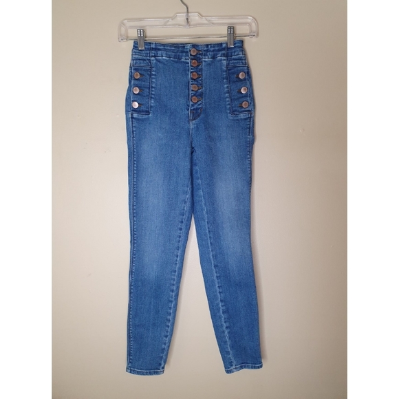 J Brand Natasha High Rise Skinny Jeans, Button Fly, Lovesick Light Wash, Size 24 - Picture 4 of 13